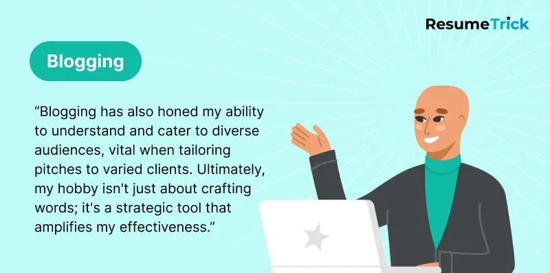 Blogging interest on resume listing Blogging interest on resume listing