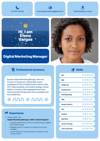 Choose Brick resume template Choose Brick resume template