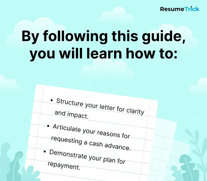 How to write a cash advance letter - step by step guide