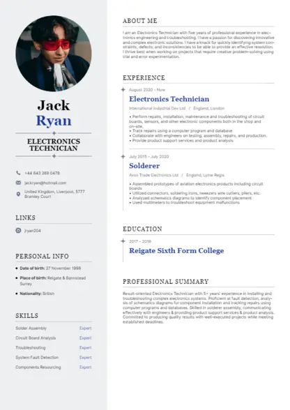 Choose Classic Serif resume template Choose Classic Serif resume template