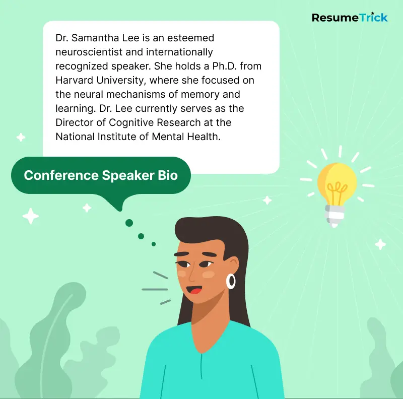 Conference Speaker Short Bio Example