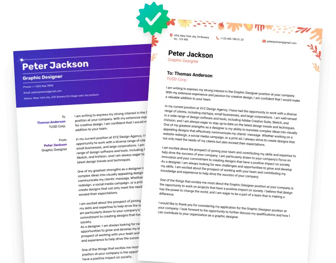 Use a professional cover letter template to get a job