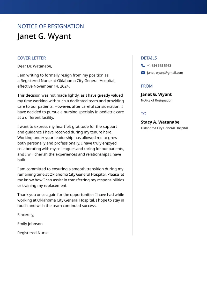 Resignation Letter Due to Unfair Treatment Samples in 2025