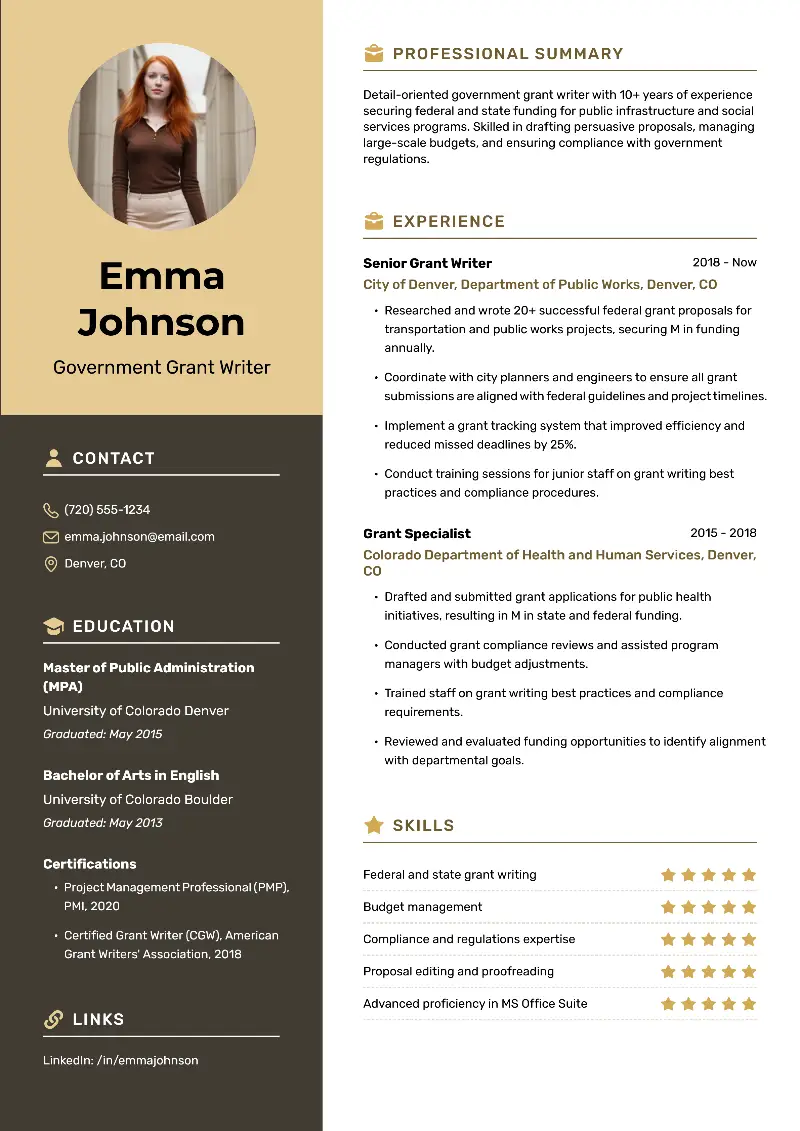 Grant Writer Resume: Examples and Elements for 2025