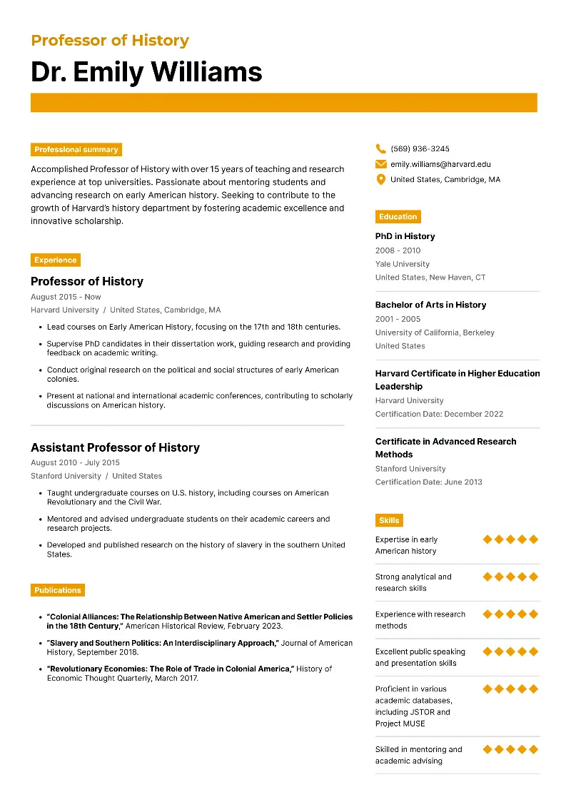 5 Harvard Resume Examples and Templates for 2025