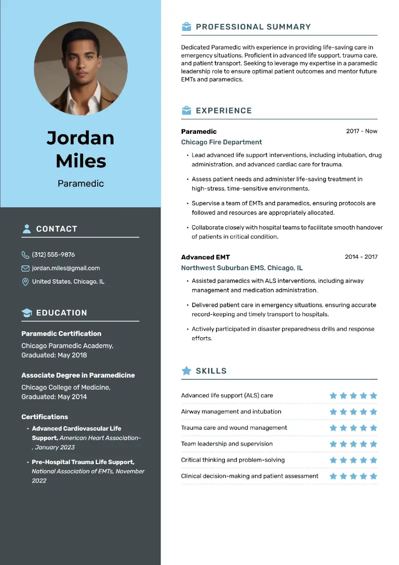 EMT Resume Examples and Templates for 2025