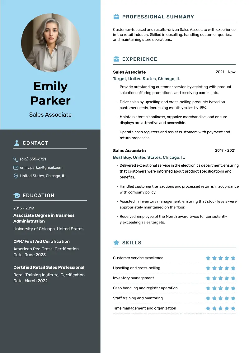 7 Retail Resume Examples with Templates and Tips