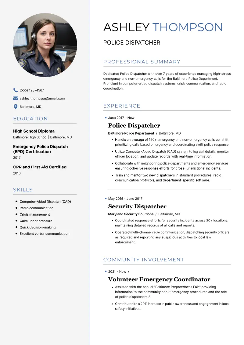 911 Dispatcher Resume Examples and Essential Tips