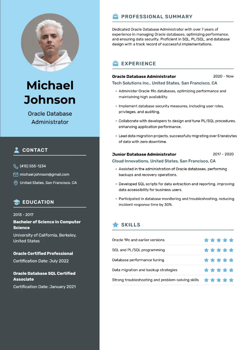 4 Oracle Resume Examples and Templates for 2025