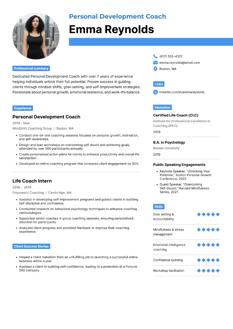 Life Coach Resume Guide: Examples, Tips, and Structure