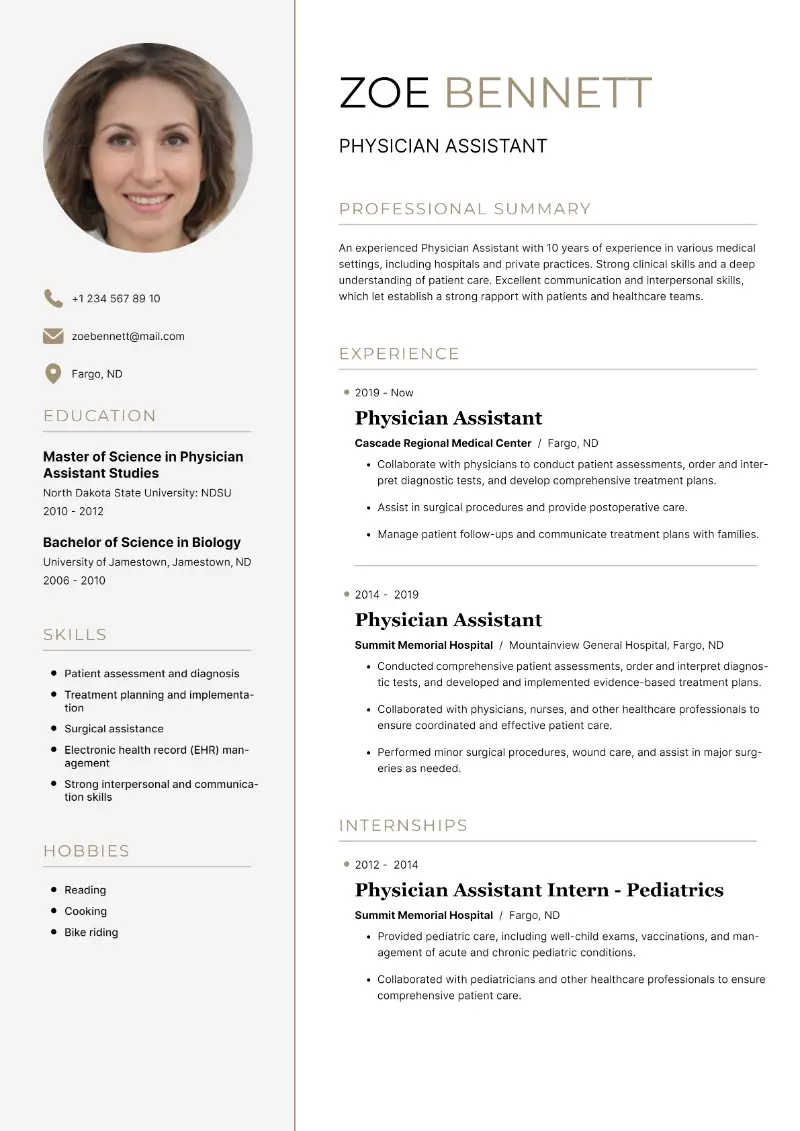 Physician Assistant Resume Examples and Tips for 2025