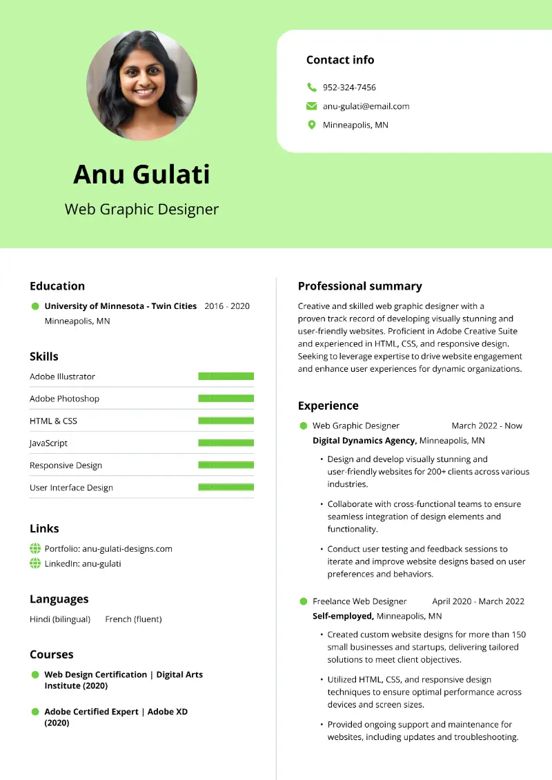 4 Graphic Designer Resume Examples and Writing Guide