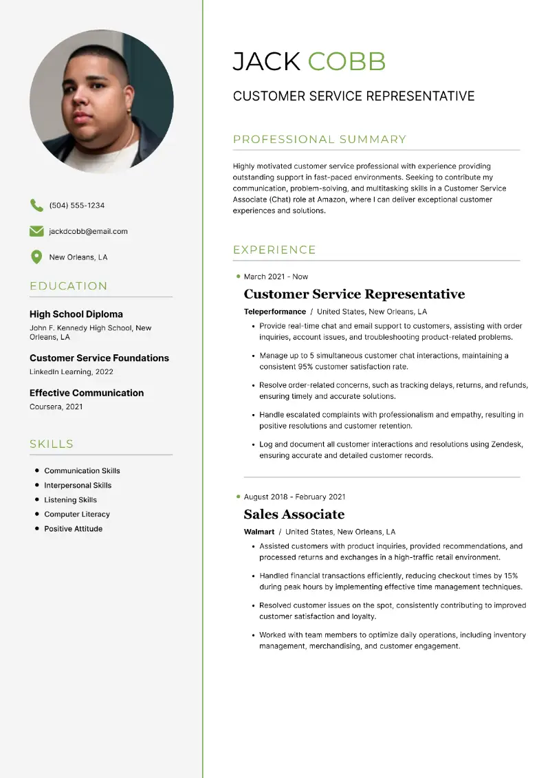 Amazon Chat Support Jobs: Resume Examples & Requirements