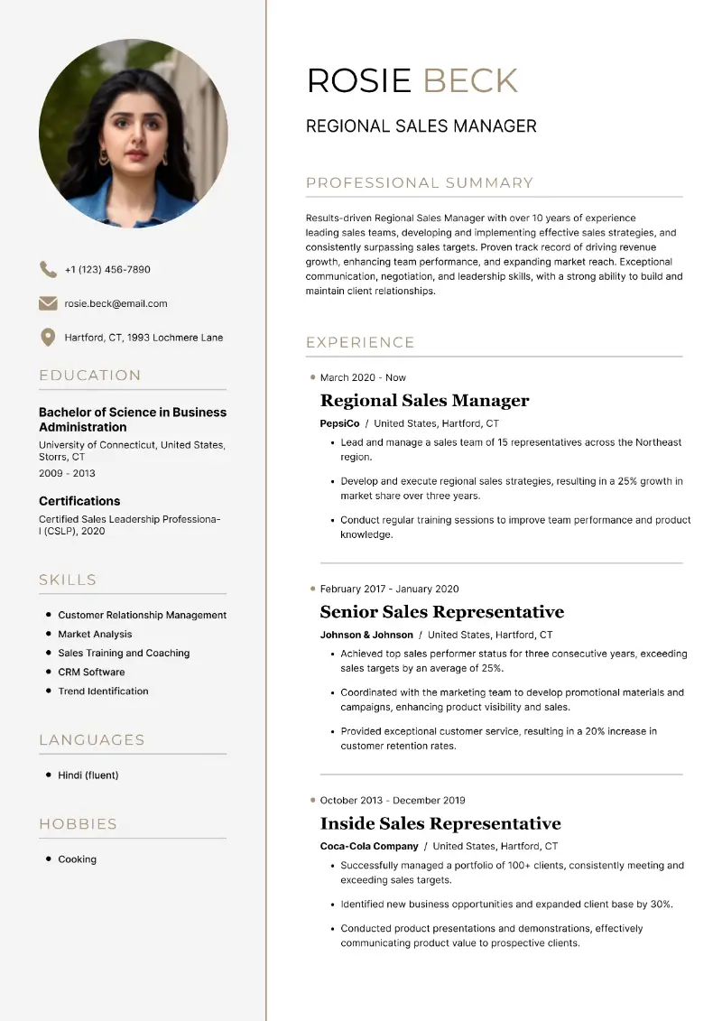 Sales Manager Resume Examples & Guide for 2025