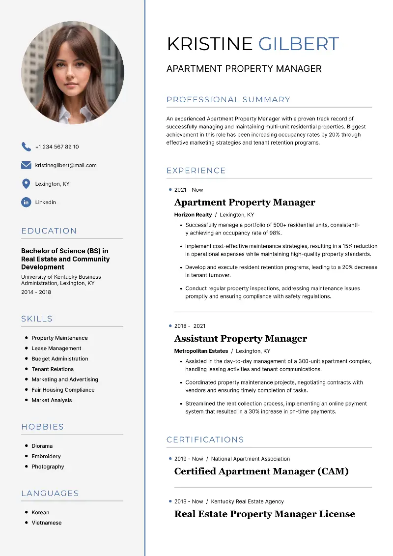 Property Manager Resume Examples to Follow in 2025