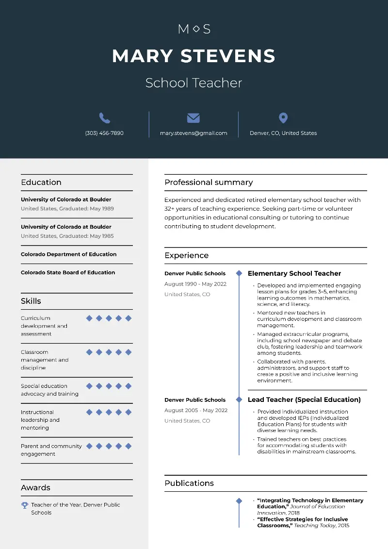 How to Write a Resume for Retired Person: Examples for 2025
