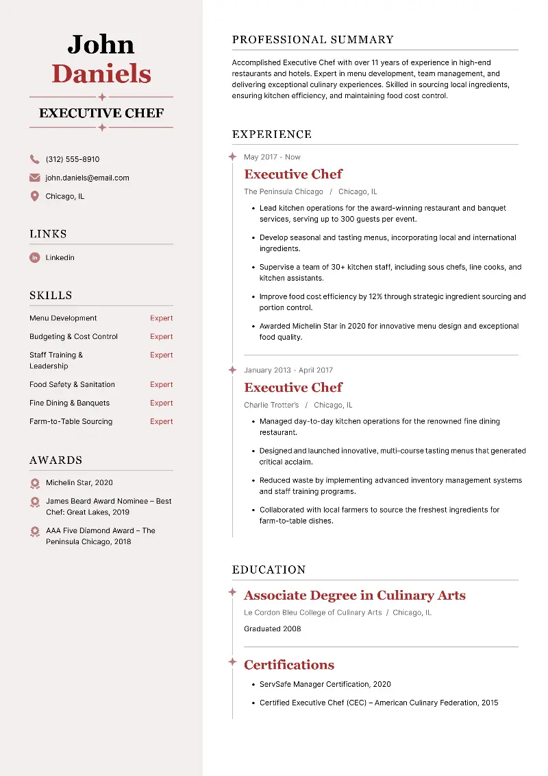 Kitchen Manager Resume Examples and Expert Tips for 2025
