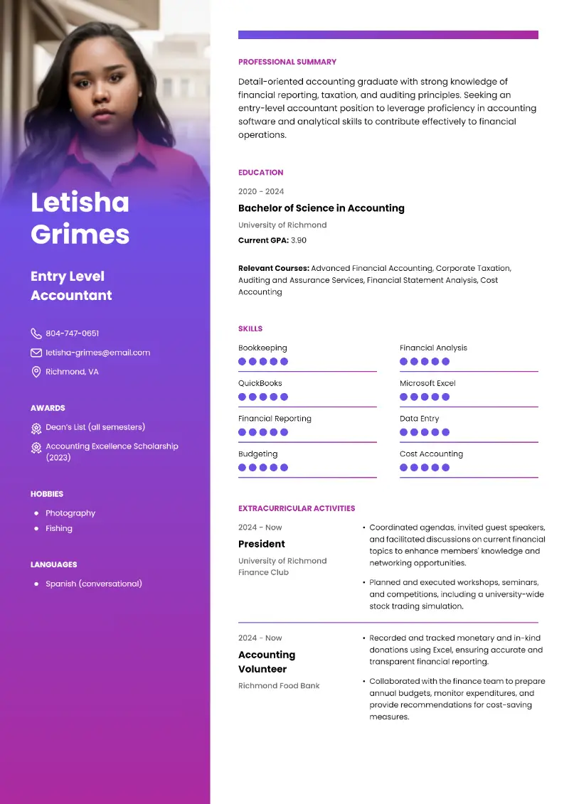 Accounting Resume Examples and Writing Advice for 2025