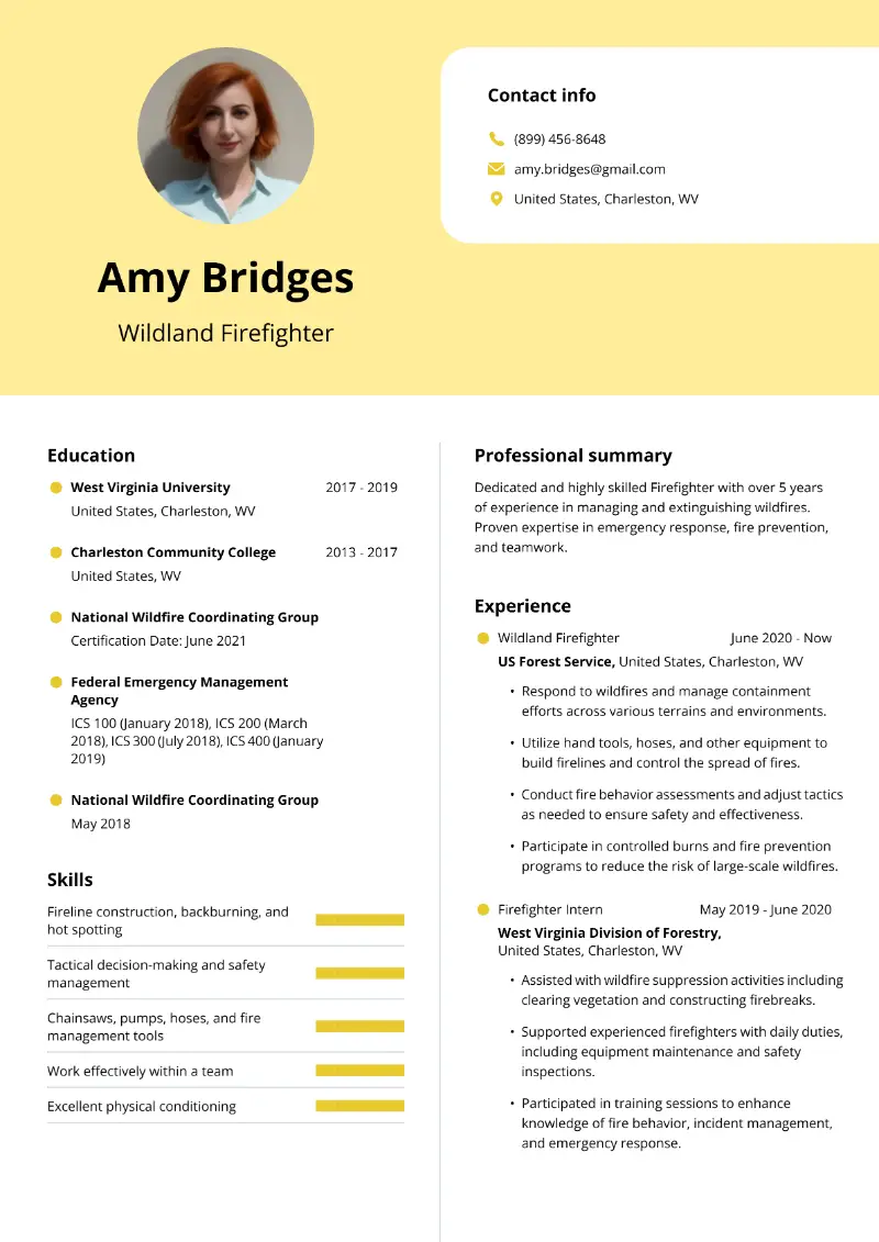 6 Firefighter Resume Examples and Templates for 2025
