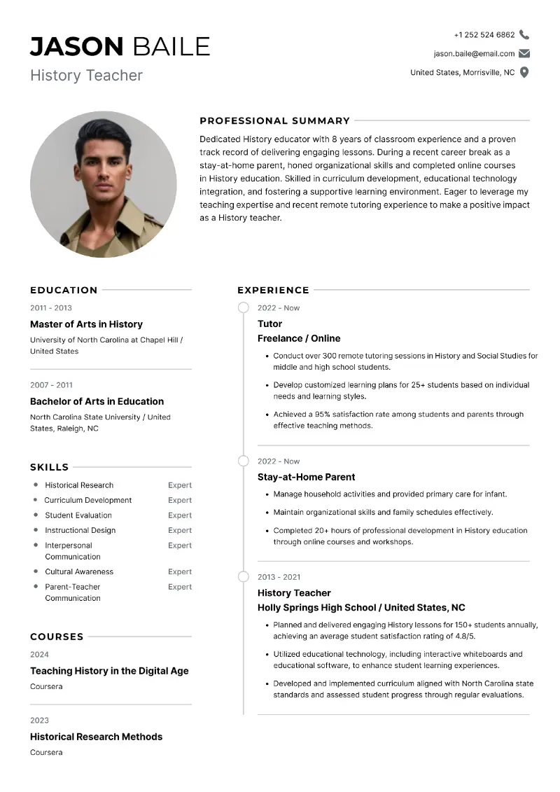 Stay-at-Home Parent Resume Examples and Templates