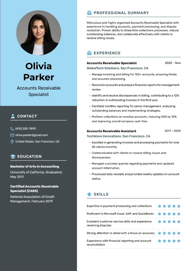 Accounts Receivable Resume Examples and Guide for 2025