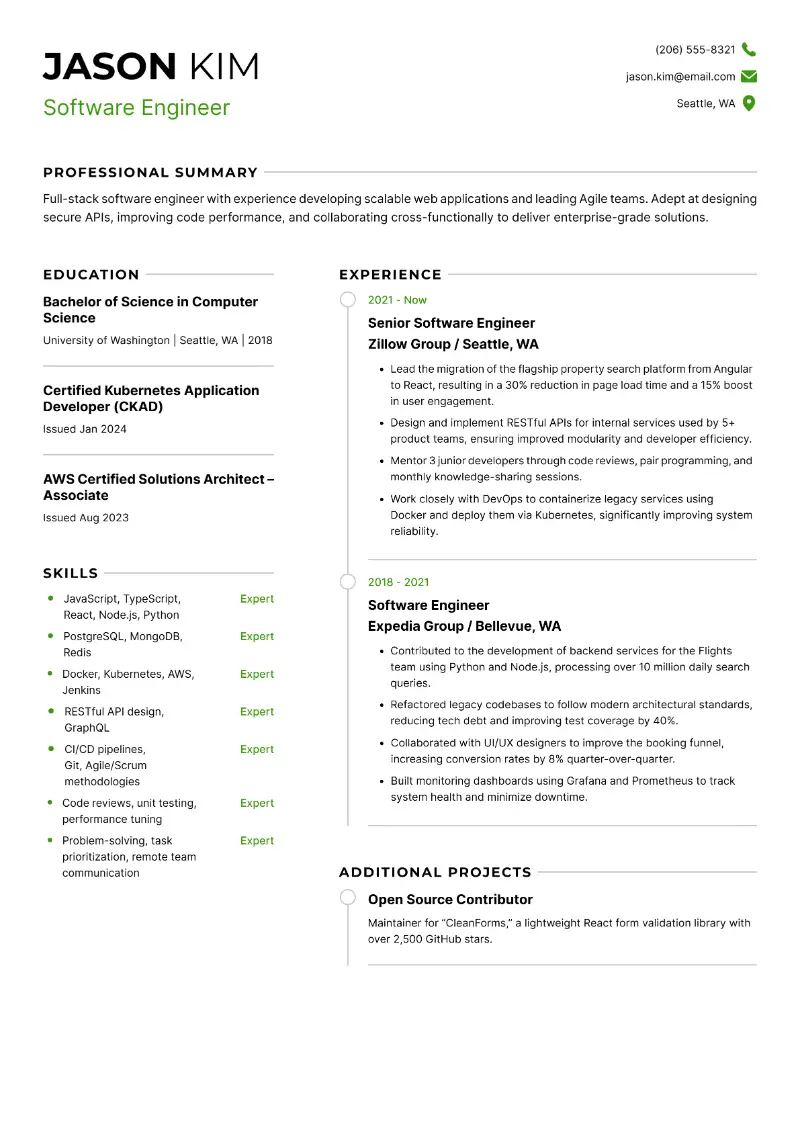 Mid-Level Engineer Resume Example and Writing Guide