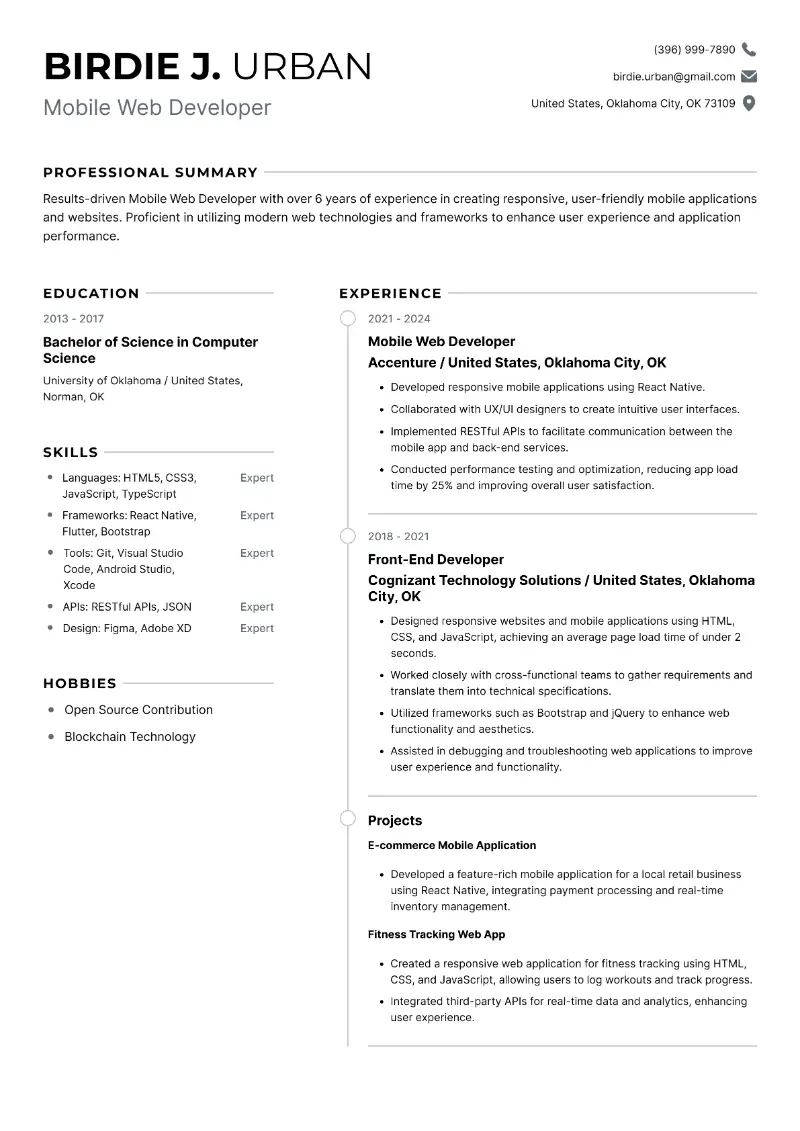 Web Developer CV Examples + Step-by-Step Guide