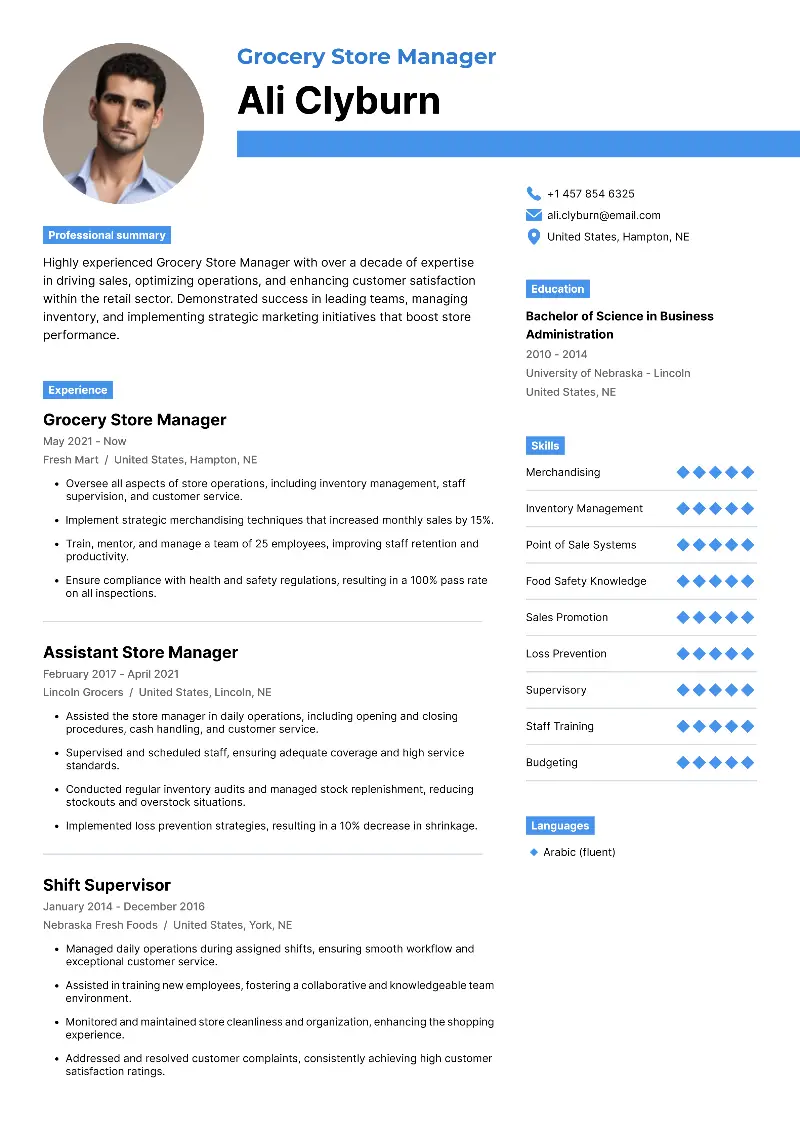 Store Manager Resume Examples and Guide in 2025