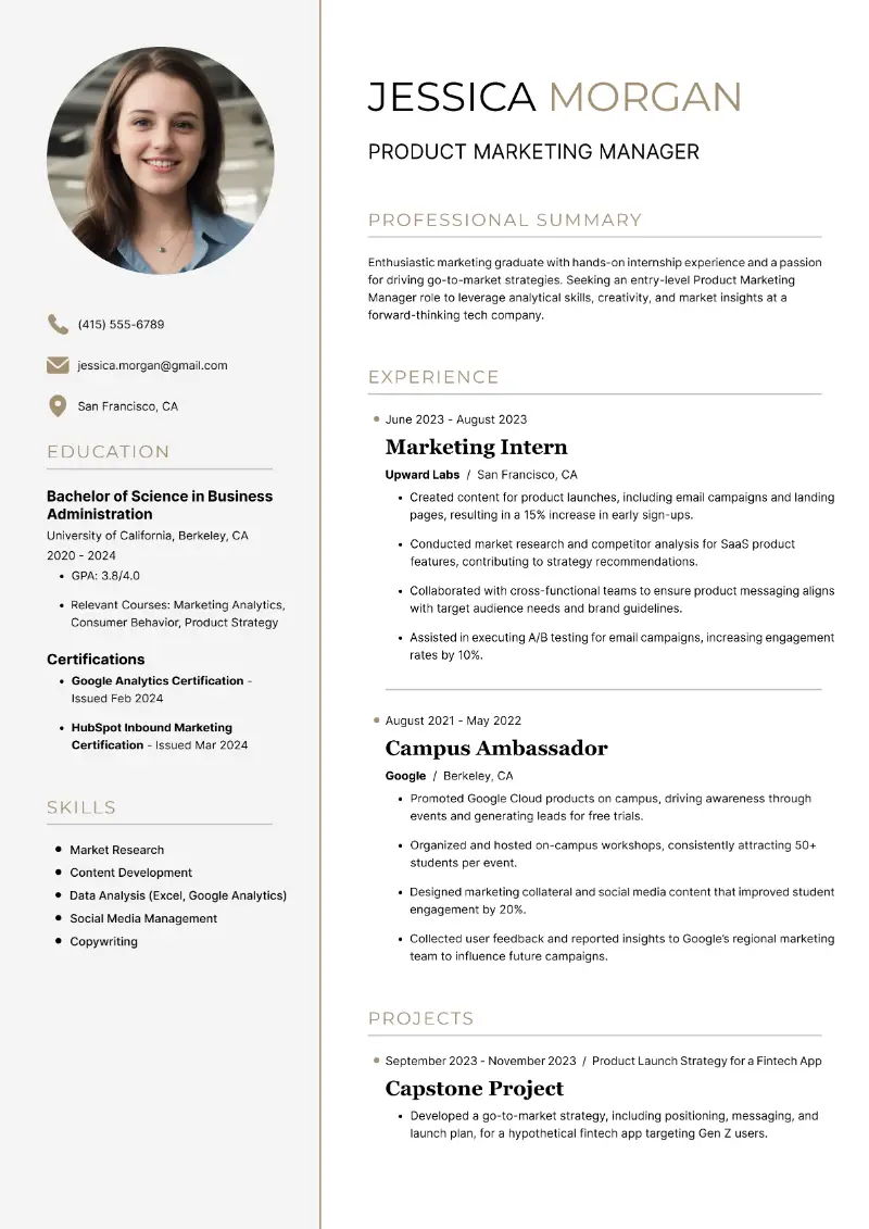 Product Marketing Manager Resume Examples for 2025