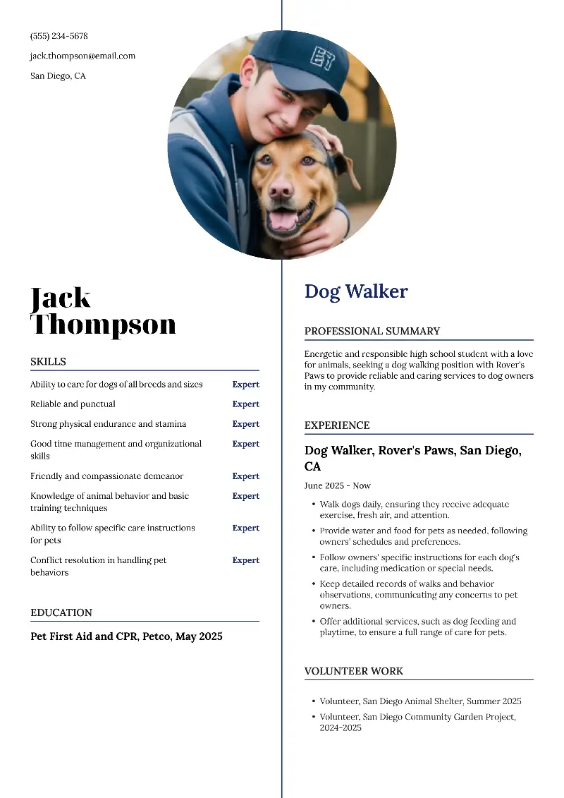 Resume Objective for High School Student Seeking a First Job