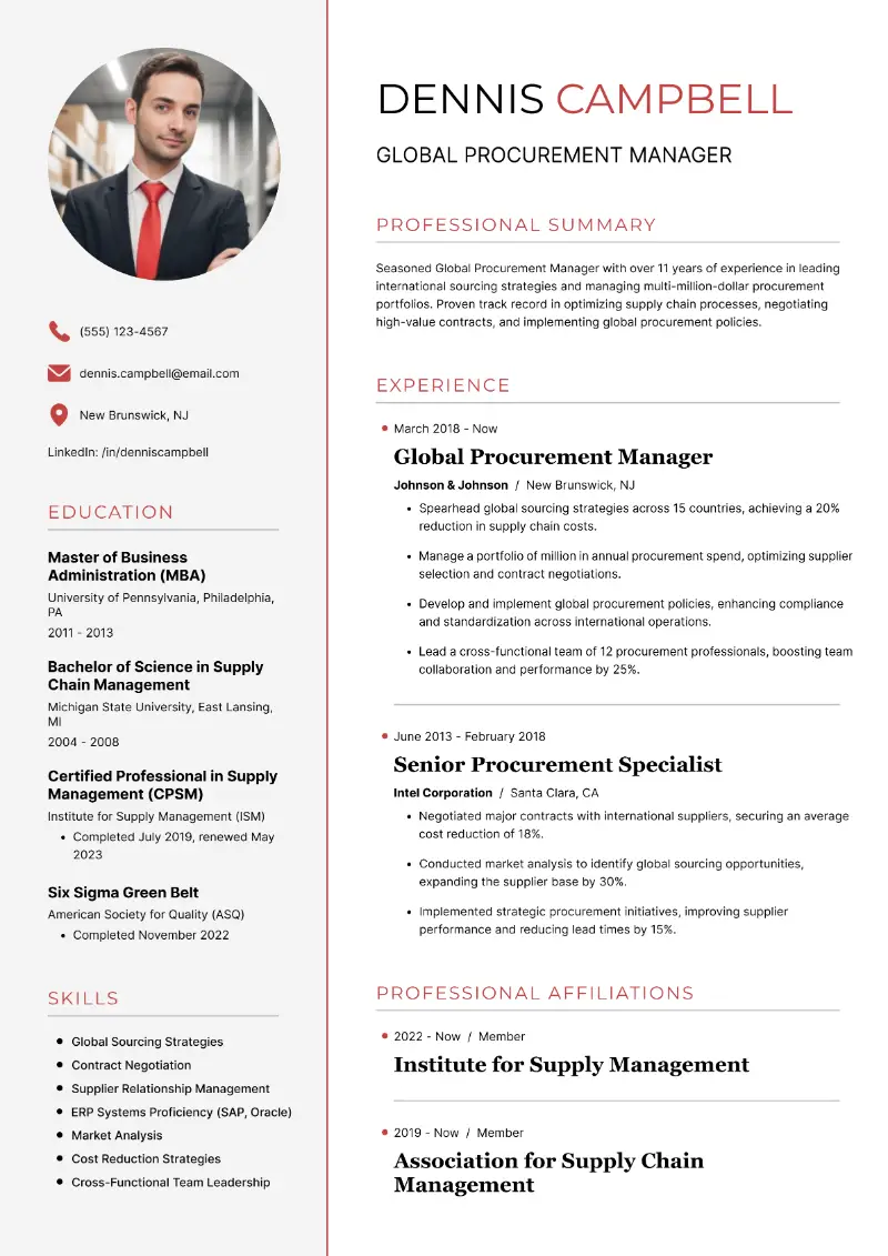 Procurement Manager Resume Examples & Expert Tips in 2025