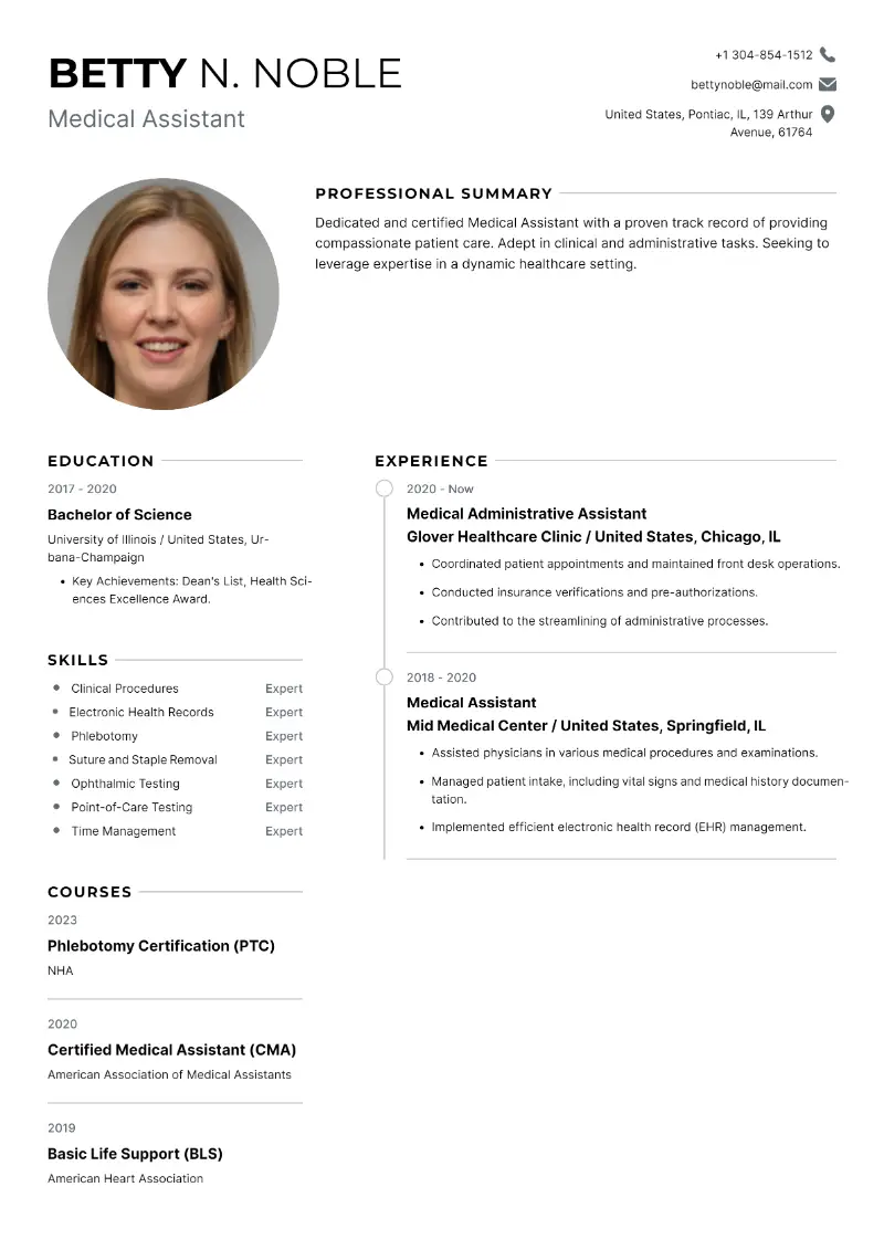 10 Medical Assistant Resume Examples and Templates 2025