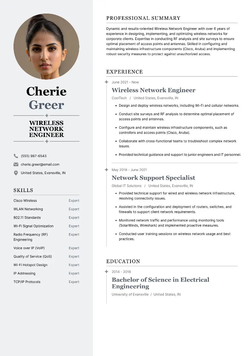 4 Network Engineer Resume Examples and Templates