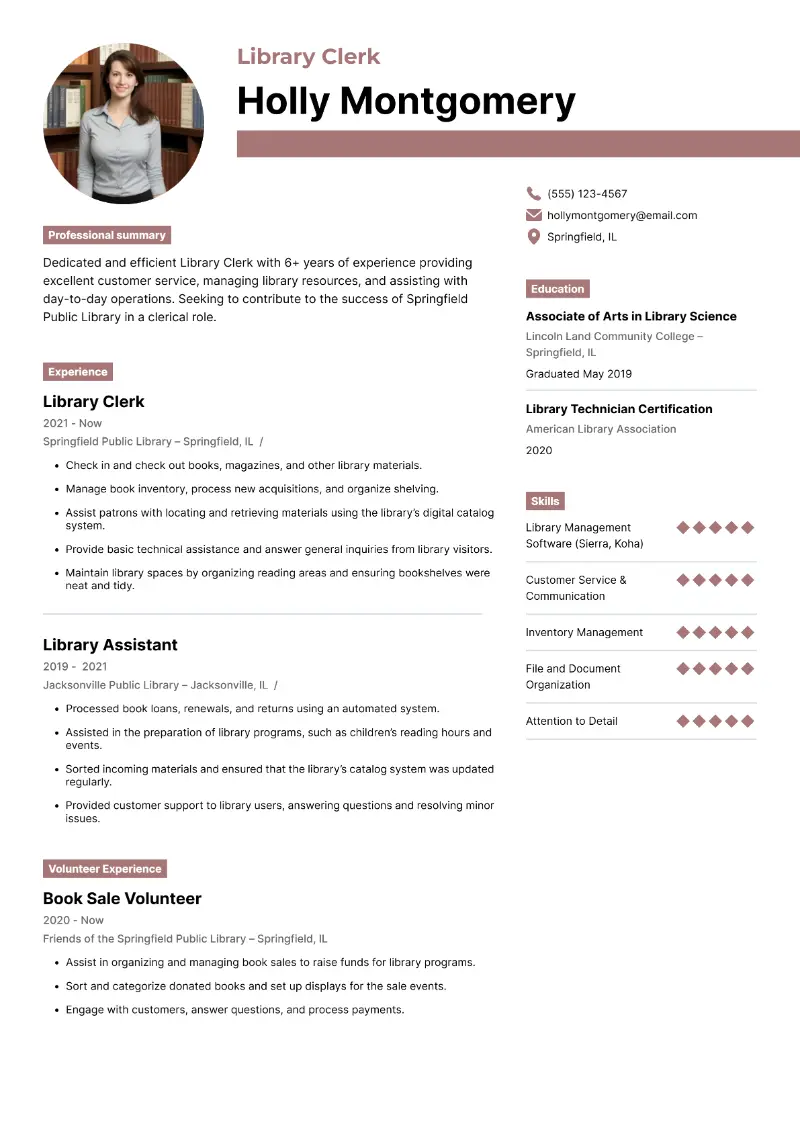 4 Librarian Resume Examples and Effective Tips for 2025