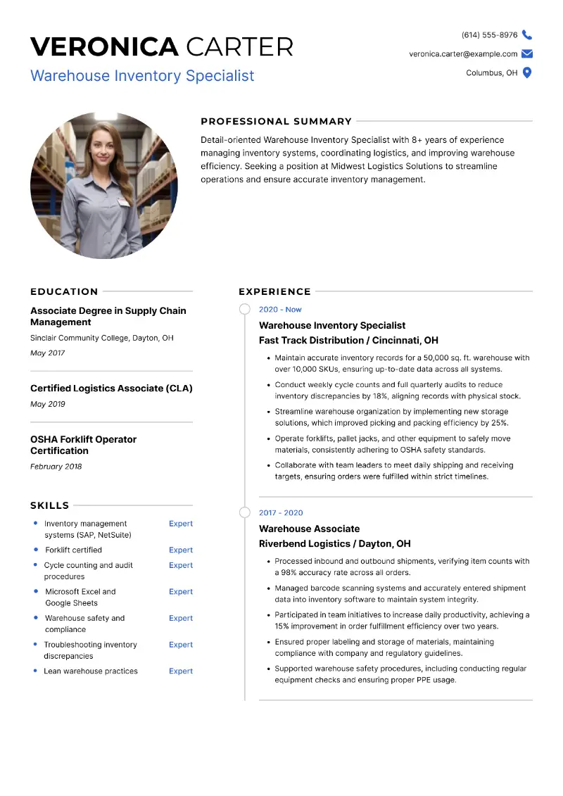3 Inventory Resume Examples to Get Noticed in 2025