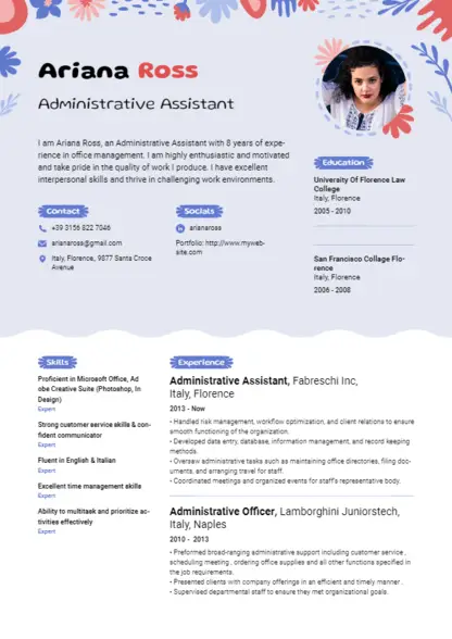 Choose Daisy resume template Choose Daisy resume template