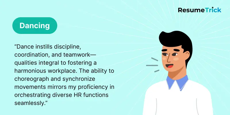 Dancing hobby for resume sample Dancing hobby for resume sample