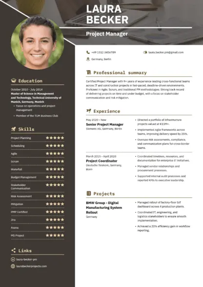 Choose Hi-tech resume template Choose Hi-tech resume template