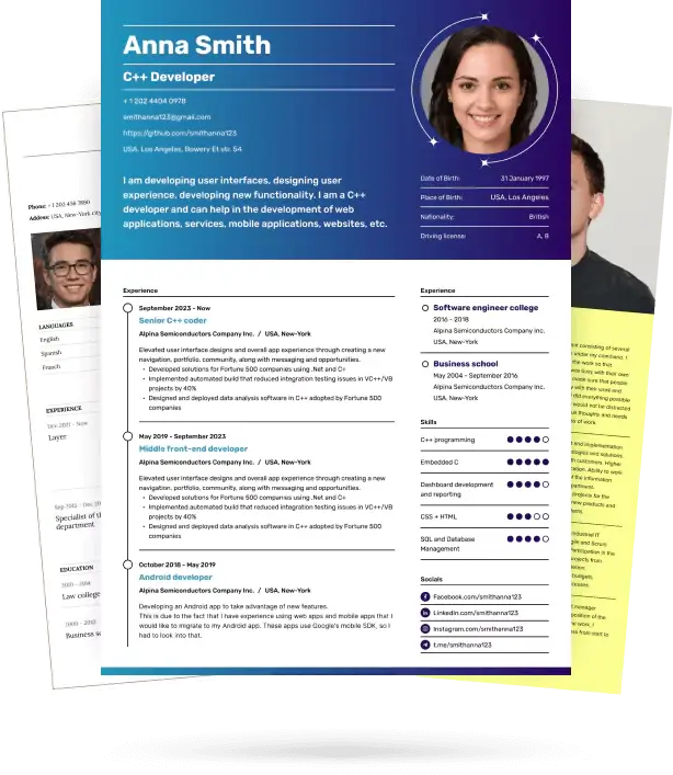 Resume Builder, Templates & Examples