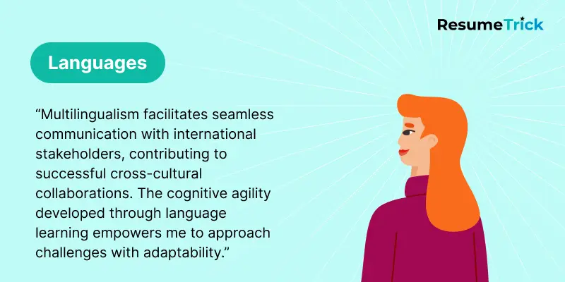 Languages skills and hobbies on a resume sample Languages skills and hobbies on a resume sample