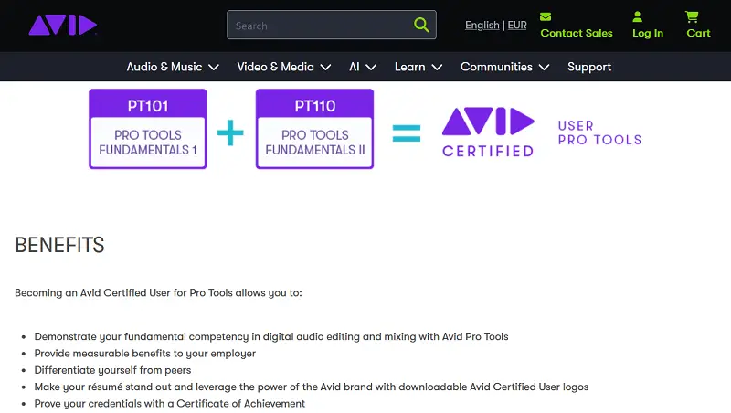 Pro Tools Certification benefits Pro Tools Certification benefits