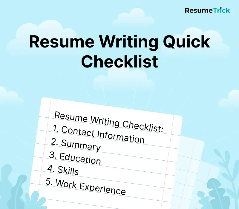 Resume Checklist Resume Checklist
