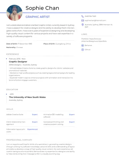Choose Sharp resume template Choose Sharp resume template