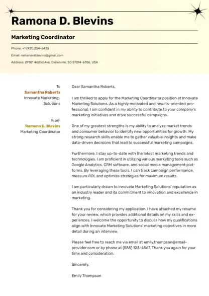 Choose Sky cover letter template Choose Sky cover letter template