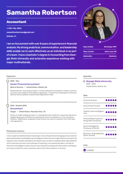 Choose resume template color Choose resume template color