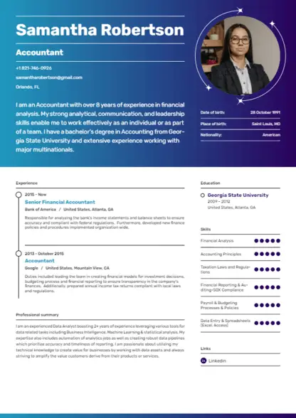 Choose resume template color Choose resume template color