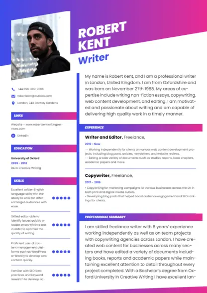 Choose Sport resume template Choose Sport resume template