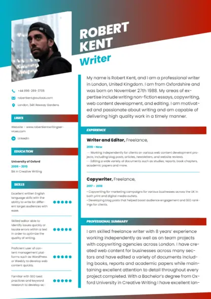 Choose CV template color