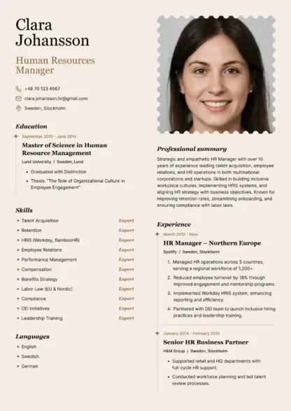 Choose Stamp resume template Choose Stamp resume template