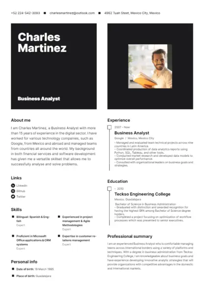 Choose Tux resume template Choose Tux resume template